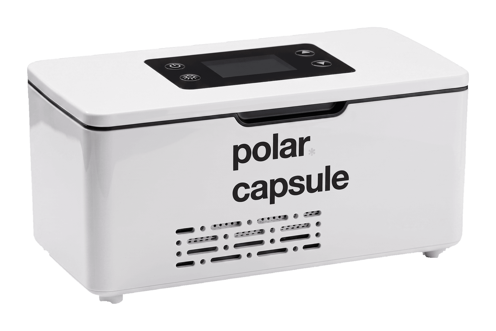 Polar Capsule, réfrigérateur portable pour traitements sensibles, écran affichant 5 °C