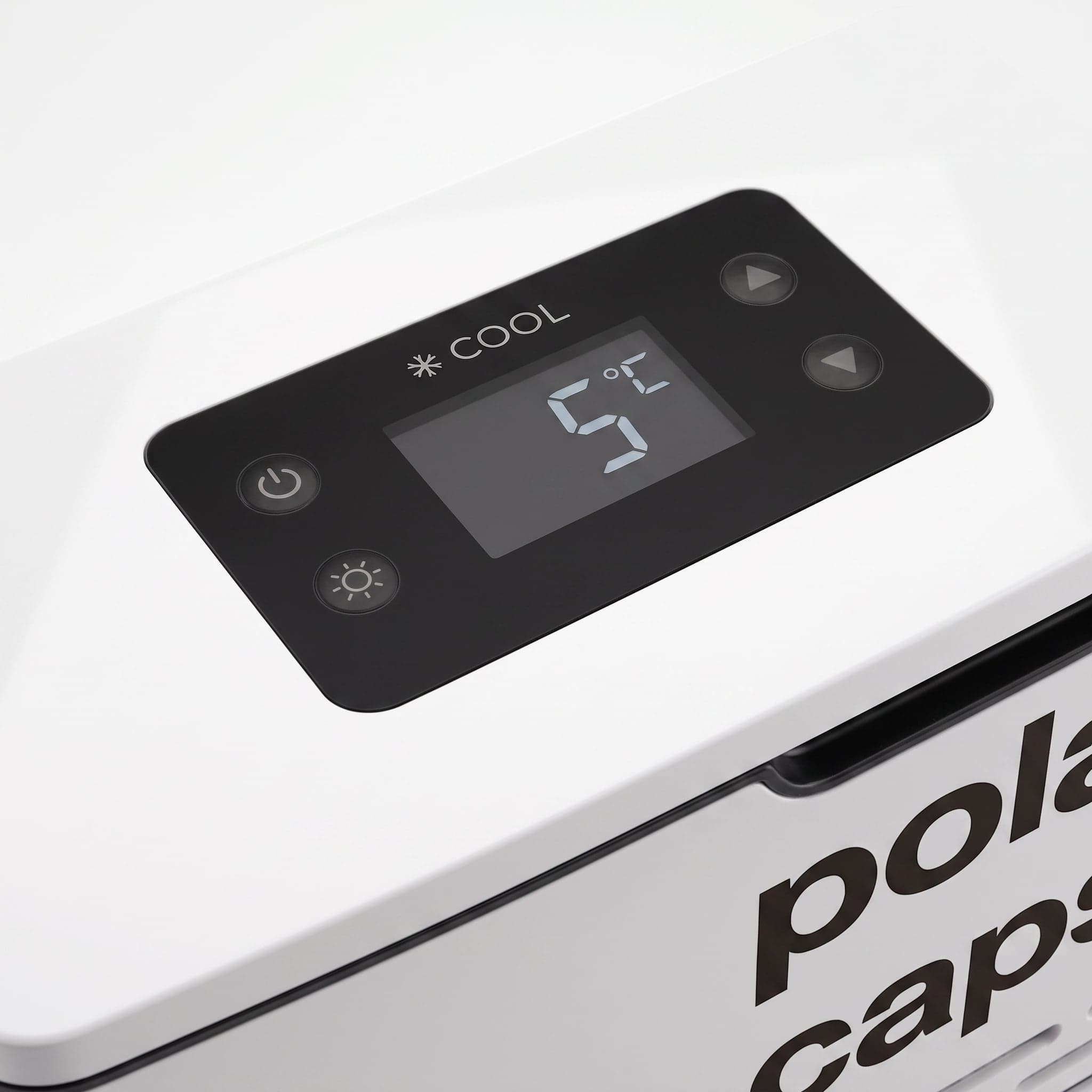 Panneau de contrôle Polar Capsule, température affichée 5 °C